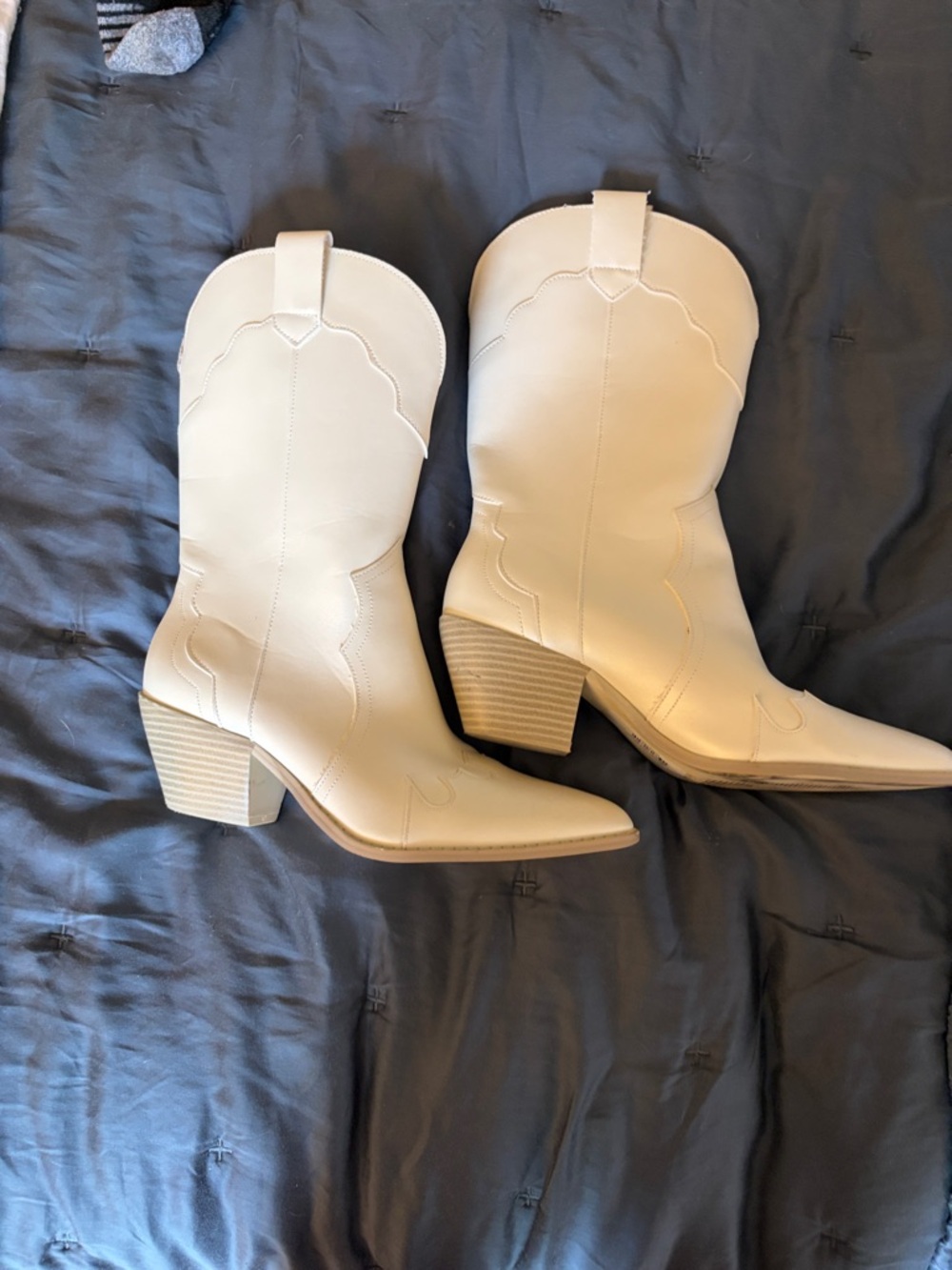 Cream Western Cowboy Boots for Women